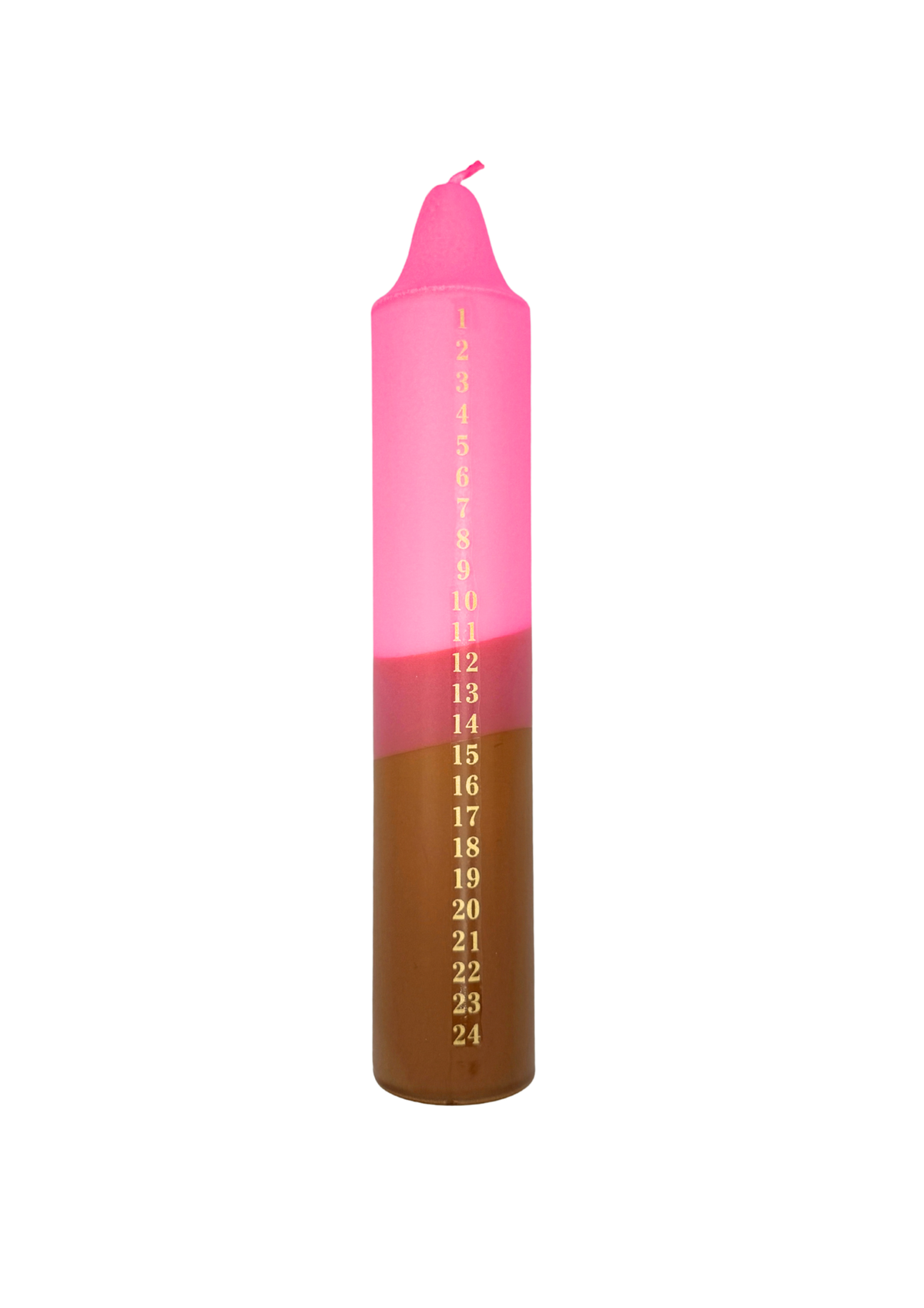 Advent candle brown/pink