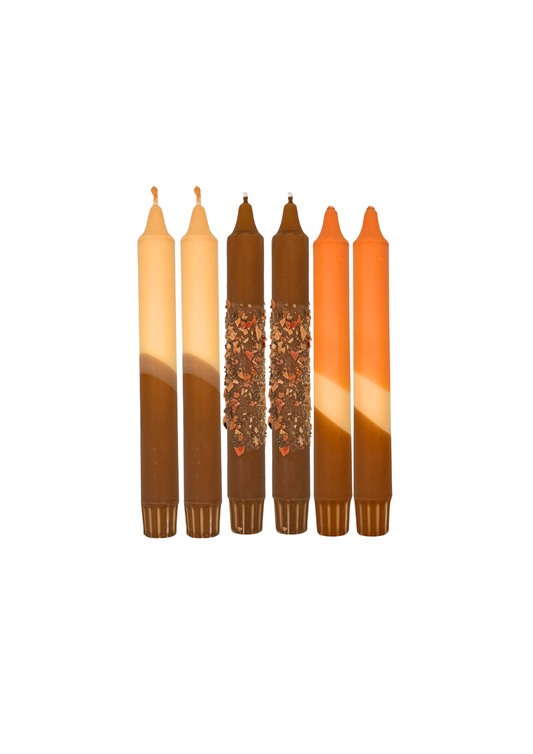 Autumn orange/brown 6 pack