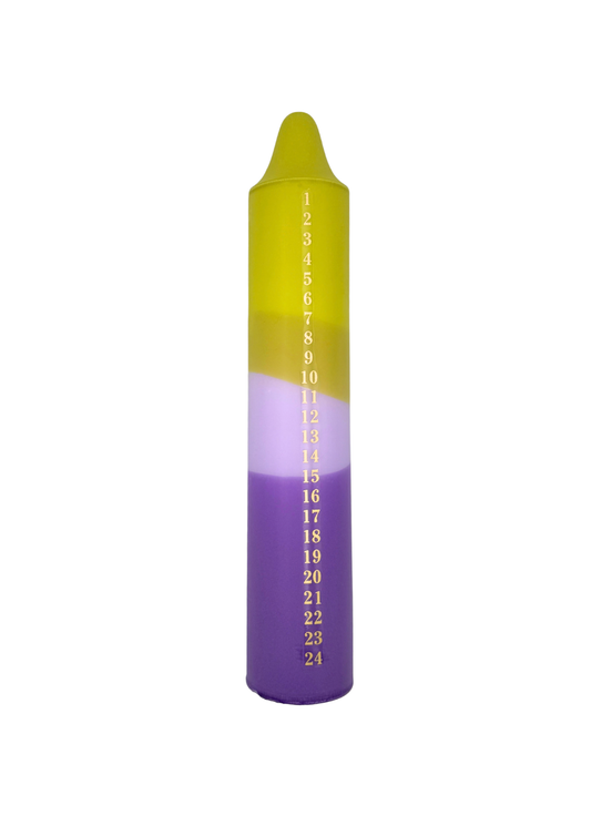 Advent candle green/purple