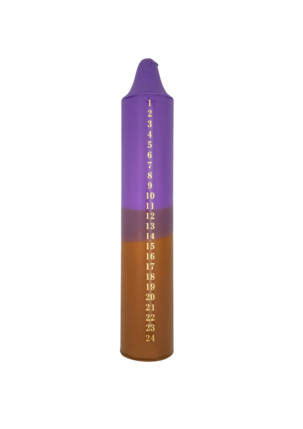Advent candle brown/purple