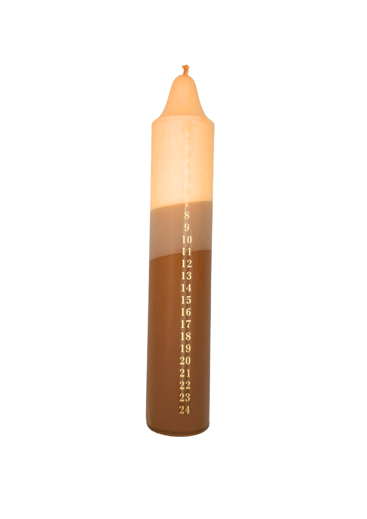 Advent candle brown/creme