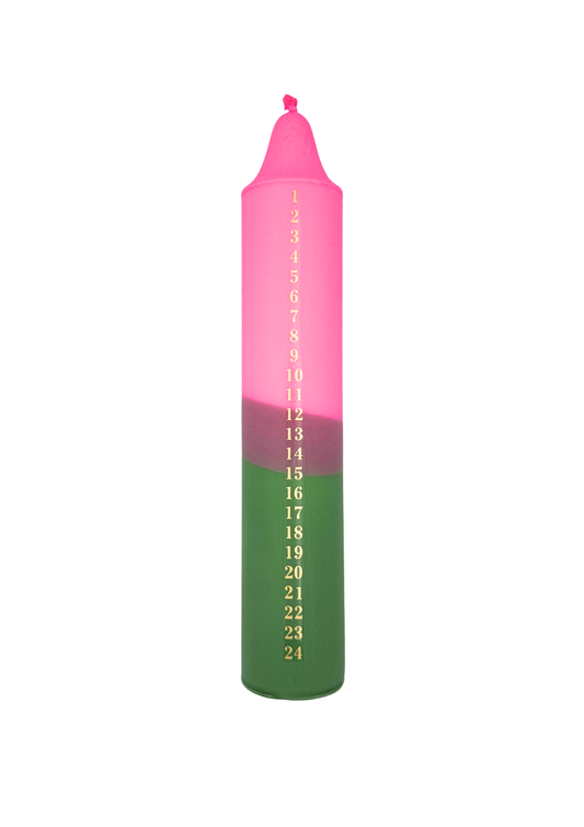 Advent candle green/pink