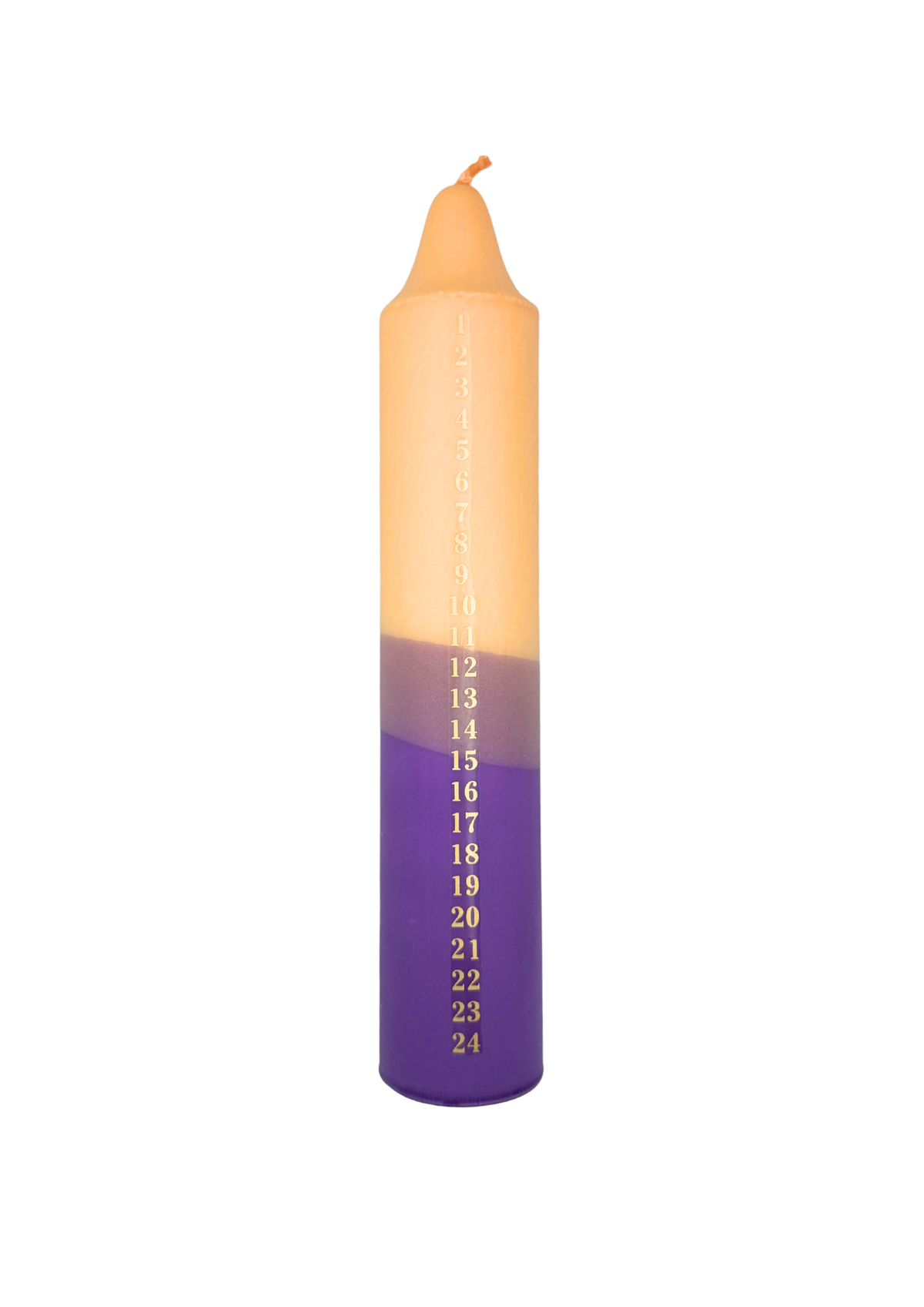 Advent candle purple/creme