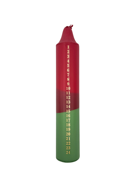 Advent candle green/red